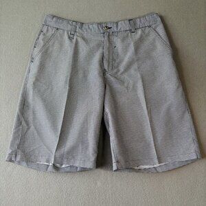 FireThorne Mens Golf Shorts Houndstooth Black White Size 40 Bermuda Outdoor Prep